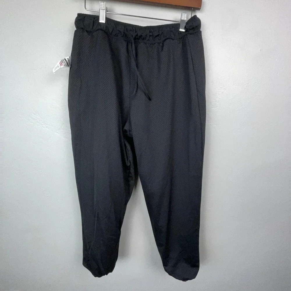 Gymshark Pants Mens S White Black Fleece Joggers Sherpa Mesh Lined Gym Athletic